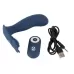 Синий вибростимулятор простаты Vibrating Butt Plug - 11,7 см синий 