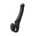 Черный безремневой вибрострапон Silicone Bendable Strap-On - size M черный 