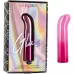 Розовый изогнутый мини-вибромассажер Glam G Vibe - 12 см розовый 