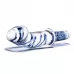 Прозрачно-синий двусторонний стимулятор 11  Realistic Double Ended Dildo - 28 см прозрачный 