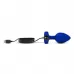 Синяя вибропробка Vibrating Jewel Plug L/XL - 11 см синий 
