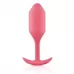 Розовая пробка для ношения B-vibe Snug Plug 2 - 11,4 см розовый 