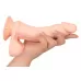 Телесный вибратор на присоске с пультом ДУ Bendable RC Vibrator with Balls - 20,8 см телесный 