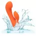 Оранжевый вибромассажер Stella Liquid Silicone Dual “G” - 17,75 см оранжевый 