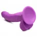 Фиолетовый фаллоимитатор на присоске 7.5  Dildo with Balls - 21,5 см фиолетовый 