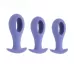 Набор из 3 анальных пробок с вибропулей Hole Punch Plug Set сиреневый 