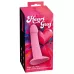 Розовый вибростимулятор на присоске Heart Guy - 19 см розовый 