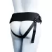Мужской полый страпон на регулируемых ремнях - 18,5 см телесный с черным 