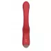 Красный вагинально-клиторальный вибратор красный 