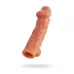 Насадка на фаллос с отверстием для мошонки Cock Sleeve 002 Size L - 17,6 см телесный 