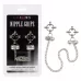 Металлические зажимы для сосков на цепочке Nipple Grips 4-Point Nipple Press with Bells серебристый 