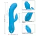 Голубой вибромассажер Insatiable G Inflatable G-Bunny с функцией расширения - 21 см голубой 