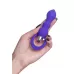Фиолетовая анальная вибровтулка Curvy - 14 см фиолетовый 