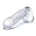 Прозрачный фаллоимитатор 8  Realistic Ribbed Glass Dildo - 20,3 см прозрачный 