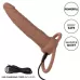 Коричневая перезаряжаемая вибронасадка для двойного проникновения Rechargeable Dual Penetrator коричневый 