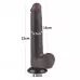 Коричневый фаллоимитатор 9 Sliding Skin Dual Layer Dong на присоске - 22 см коричневый 