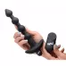 Черные анальные бусы с вибрацией и пультом ДУ 28X Remote Control Vibrating Silicone Anal Beads - 19 см черный 