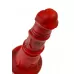 Силиконовый вибратор Monster Rex - 24,5 см красный с черным 