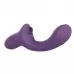 Фиолетовый вагинально-клиторальный вибратор фиолетовый 