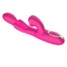 Розовый вибратор со стимуляцией клитора и фингерингом - 23,5 см розовый 