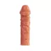 Насадка на фаллос с отверстием для мошонки Cock Sleeve 002 Size L - 17,6 см телесный 