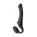 Черный безремневой вибрострапон Silicone Bendable Strap-On - size M черный 