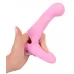 Нежно-розовая двойная вибронасадка на палец Vibrating Finger Extension - 17 см нежно-розовый 