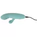 Бирюзовый мини-вибратор с клиторальным отростком Rabbit Vibrator - 15,5 см бирюзовый 