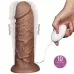Коричневый вибратор-гигант 10.5 Realistic Chubby Vibrating Dildo - 26,6 см коричневый 