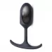 Черная анальная пробка с утяжелением Premium Silicone Weighted Anal Plug Medium - 14 см черный 