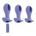 Набор из 3 анальных пробок с вибропулей Hole Punch Plug Set сиреневый 