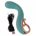 Бирюзовый вибратор для точки G The Magician G-Spot Vibrator - 19 см бирюзовый 