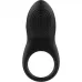Черное эрекционное виброкольцо с пультом ДУ черный 