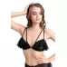 Бралетт Lora с воланами и застежкой спереди черный L-XL