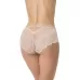 Женские ажурные трусики-слипы бежевый XL