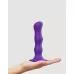 Фиолетовая насадка Strap-On-Me Dildo Geisha Balls size M фиолетовый 