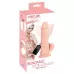 Телесный вибратор на присоске с пультом ДУ Bendable RC Vibrator with Balls - 20,8 см телесный 