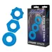 Комплект из трех голубых колец для эрекции 3-Pack Nuts   Bolts Stretch Cock Ring Set голубой 