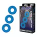 Комплект из трех голубых колец для эрекции 3-Pack Ultra-Stim Stretch Cock Rings голубой 