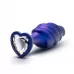 Фиолетовая анальная пробка с кристаллом-сердцем Matrix Bumped Bling Plug - 11,4 см фиолетовый 