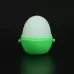 Рельефный мастурбатор EGG в зеленом футляре прозрачный 