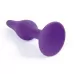 Фиолетовая анальная втулка Silcone Purple Plug Small - 10 см фиолетовый 