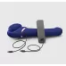 Синий безремневой страпон Multi Orgasm Bendable Strap-On size L с клиторальной стимуляцией синий 