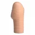 Телесная насадка на пенис с ребрышками Hoytt - 9 см телесный 