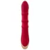 Красный вибратор-кролик с 3 подвижными кольцами Rabbit Vibrator with 3 Moving Rings - 23,7 см красный 