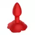 Красный анальный вибростимулятор в форме розы красный 