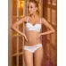Трусы-слип из микрофибры и эластичного кружева Microlace белый XS