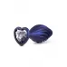 Фиолетовая анальная пробка с кристаллом-сердцем Matrix Swirling Bling Plug - 11,4 см  