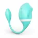 Мятный вакуумный вибростимулятор Tadpole Vibrating Dual Stimulation с виброхвостиком мятный 