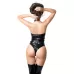 Боди Jodi из материала wetlook черный XL